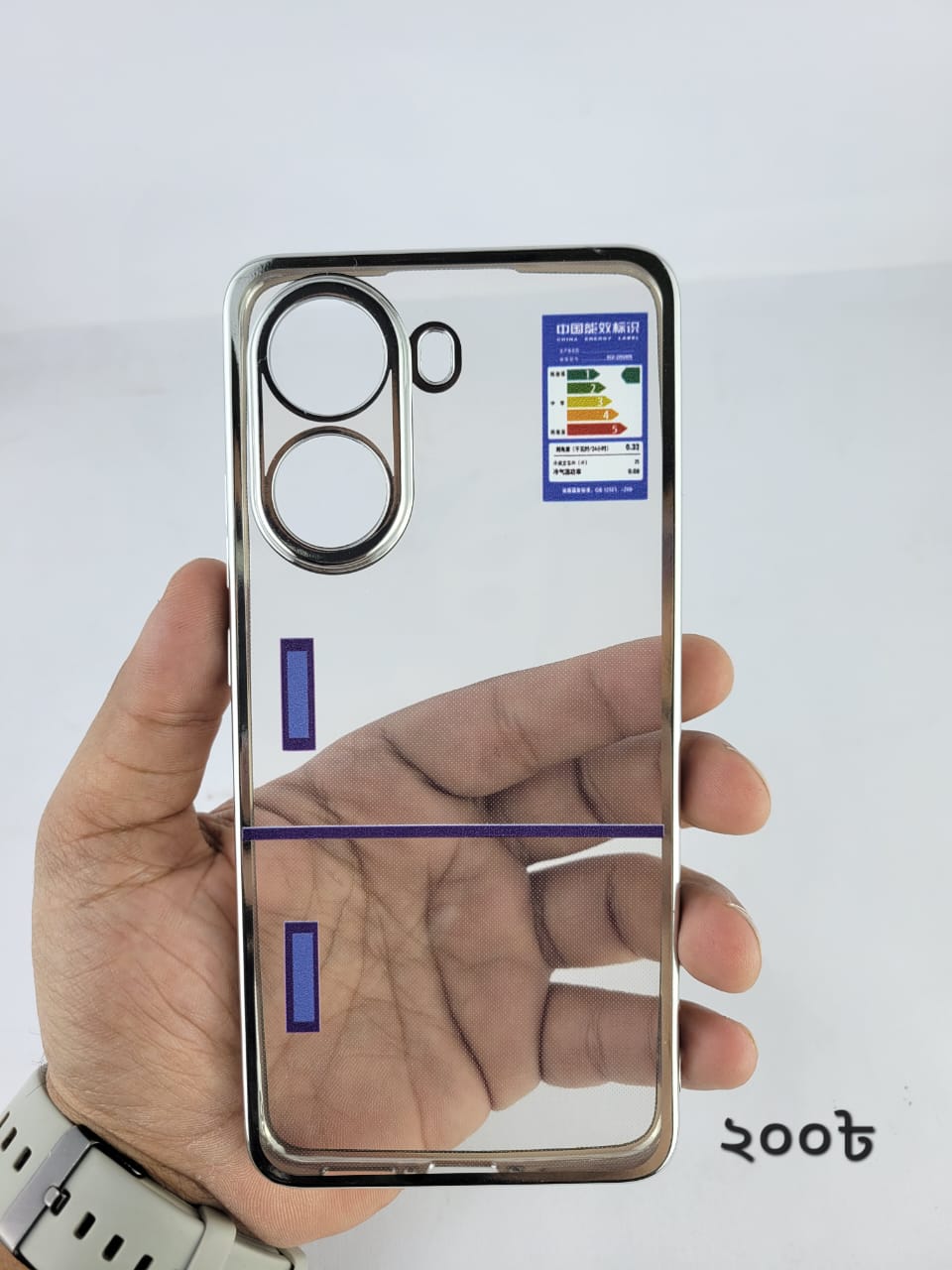 Redmi Turbo 4 Soft Silicon Case With Silver Border